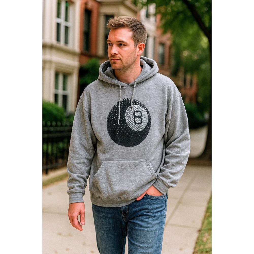 8 Ball Graphic Hoodie NWOT Pullover Sweatshirt Casual Comfy‎ Oversized